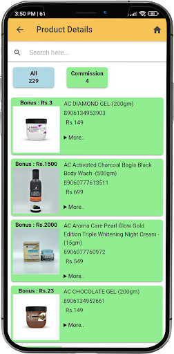 AromaCaresSalesTeam Screen 2