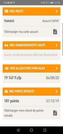 CAFAT Assuré Screen 2
