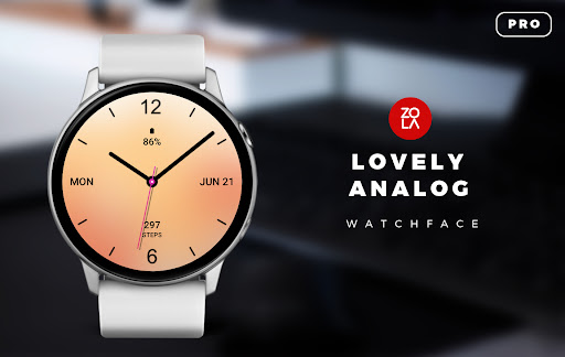 Android application Lovely Analog Pro Watch Face screenshort