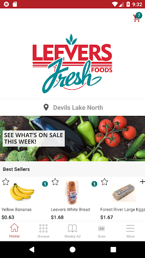 Android application Leevers Foods screenshort