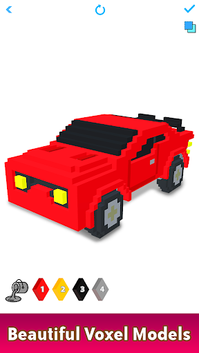 Cars 3D Color by Number - Voxel, Puzzle Coloring 3.3 screenshots 2