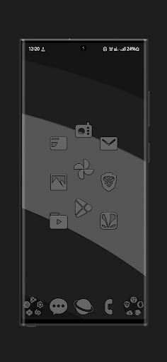 Black Line Gray Icons Screen 2