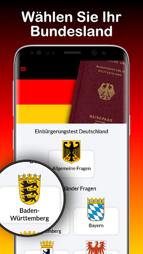 Android application Einbürgerungstest Deutschland screenshort
