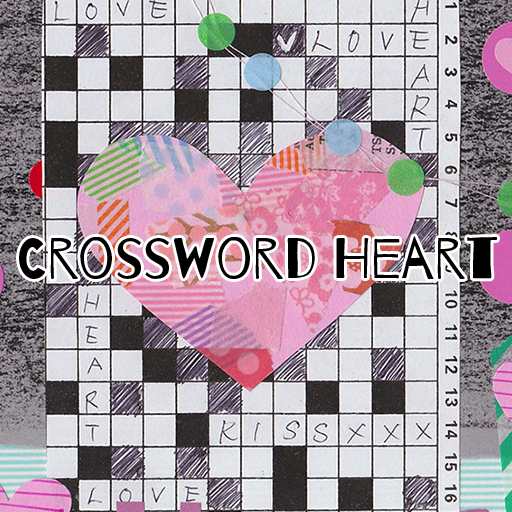 Collage Theme Crossword Heart logo