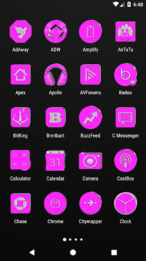 Bright Pink Icon Pack Screen 2