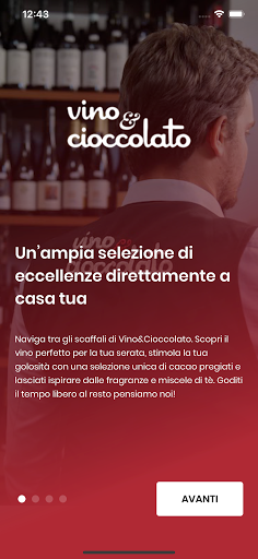 Android application Vino & Cioccolato screenshort