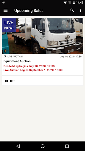 Android application Devco Auctioneers screenshort