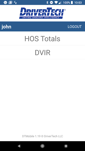 Android application DriverTech Mobile screenshort
