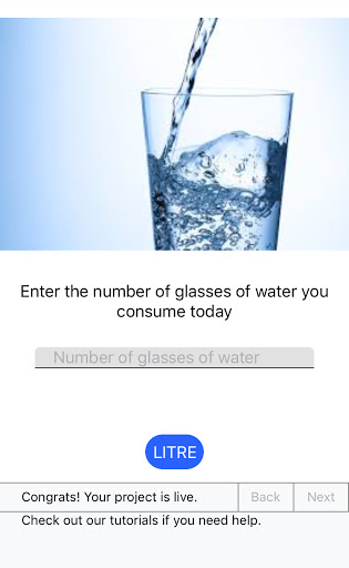 BMI & WATER CONSUME CALCULATOR Screen 2