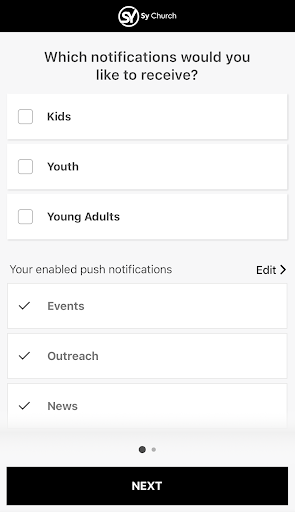 Android application Sy Church screenshort