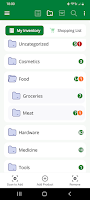 screenshot of Home Inventory, Food, Shopping