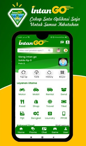 Android application Intan Go screenshort