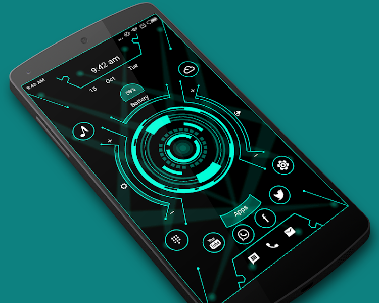 Futuristic Launcher 3 -AppLock - 9.0 - (Android)