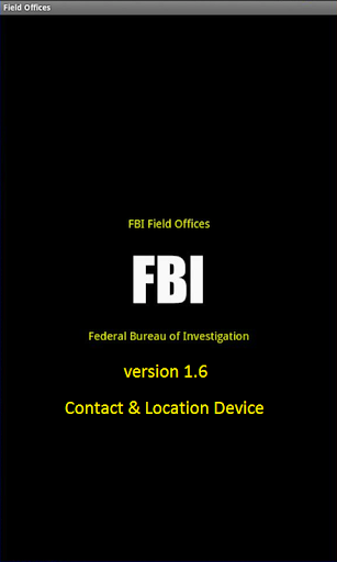 Android application FBI Field Offices for Tablets screenshort