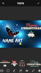 Christmas Card Name Art Maker