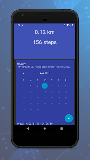 Android application Pedometer - step counter screenshort