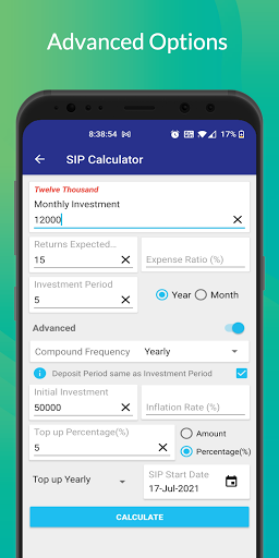 SIP Planner & SIP Calculator Screen 2