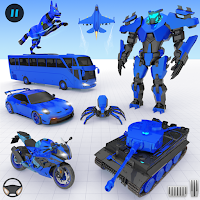 Wild Jackal Robot Transform Car War: Robot Games
