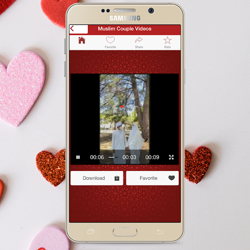 Android application Muslim Couple Video Status screenshort