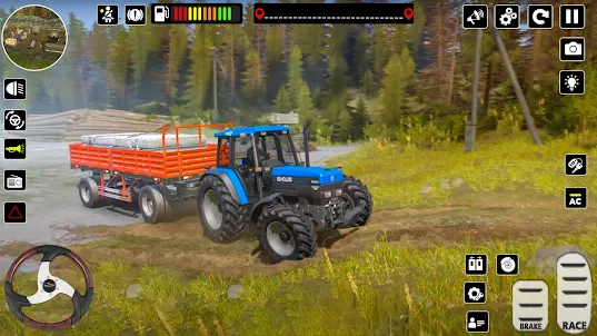 Вождение трактора: ферма