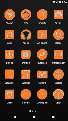 Bright Orange Icon Pack Screen 2