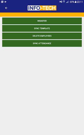 INFOFACE Tablet Attendance Screen 2