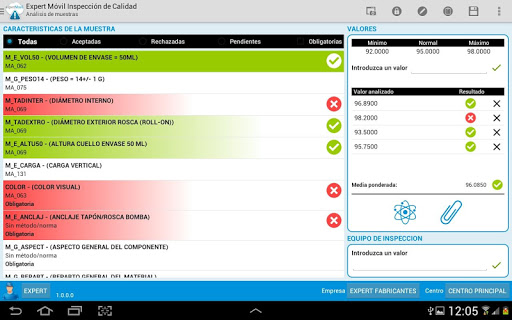 expertMóvil Inspección calidad Screen 3