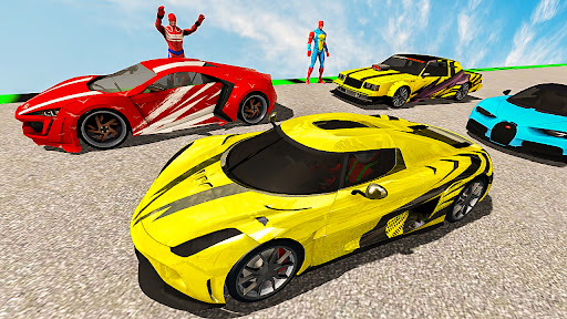 Android application Superhero Car Stunt-Mega Ramp screenshort