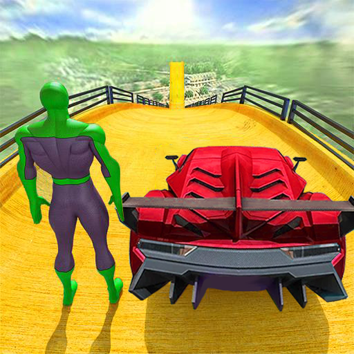 Superhero Car Stunts - Racing Car Games