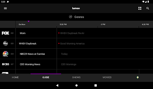 Screenshot of Lumos TV