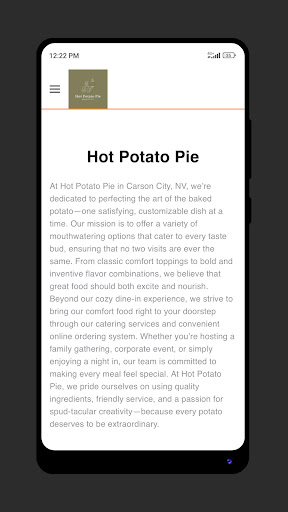 Hot Potato Pie