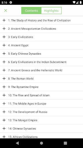 Learn World History Screen 2