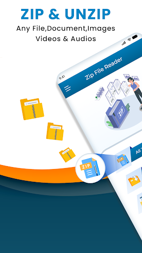 Android application Zip File Reader: Extract RAR screenshort