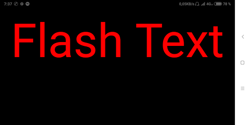 Android application Flash Text screenshort