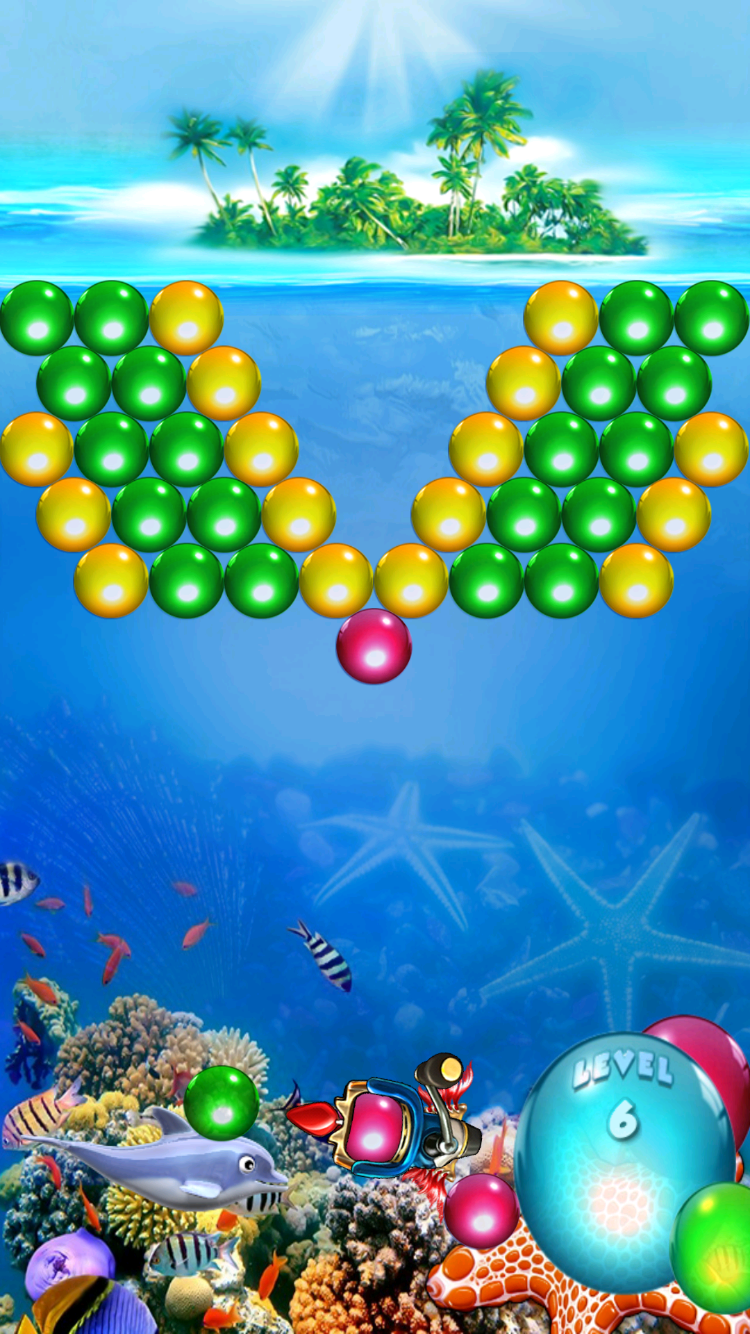 Android application Dolphin Bubble Shooter screenshort