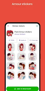 Amour Stickers WASticker app