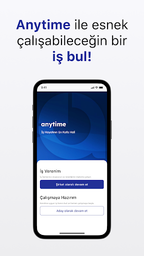 Android application Anytime: Esnek Çalışma Fırsatı screenshort