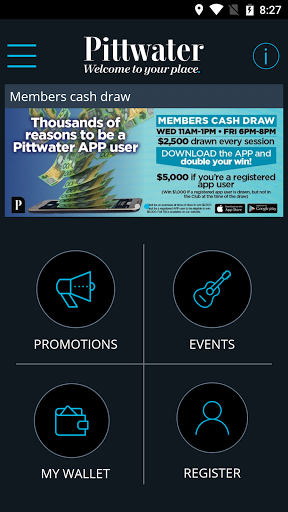 Android application Pittwater RSL Club screenshort