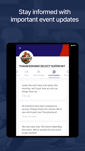 Screenshot of USSSA