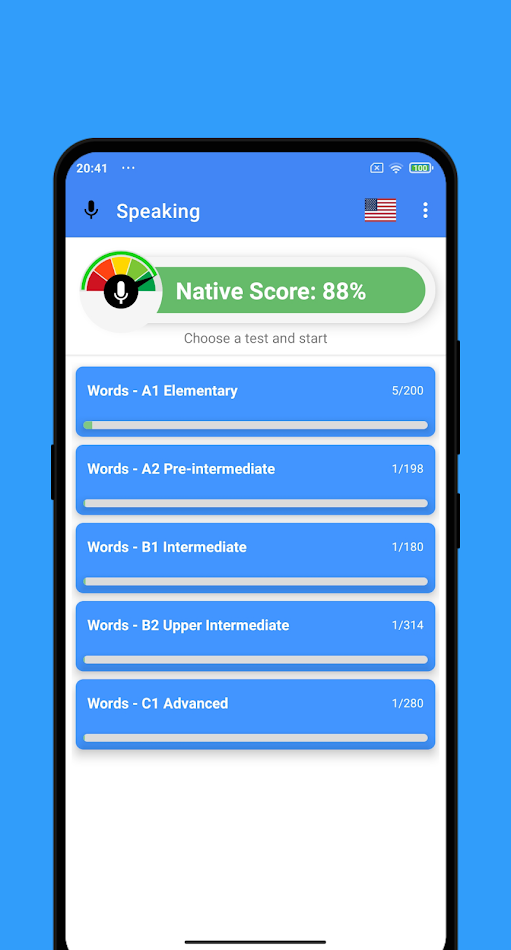 #2. Enfluent English Pronunciation (Android) Av: Enfluent – Learn & Speak English Fluently