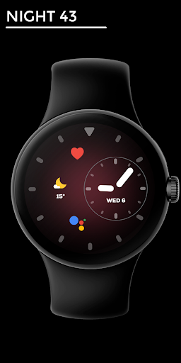 Android application Night 43 - watch face screenshort