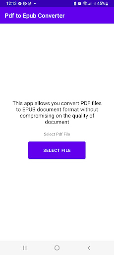 Pdf to Epub Converter Screen 3