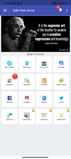Android application PTS Student Lite screenshort