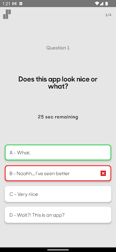Android application Solita Quizzer screenshort