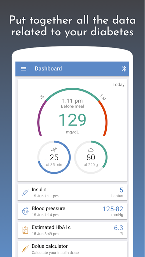 Android application forDiabetes: diabetes tracker screenshort