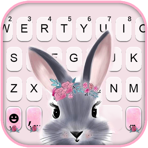 Bunny Pink Keyboard Background logo