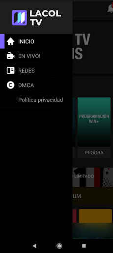 Android application LACOLTV screenshort