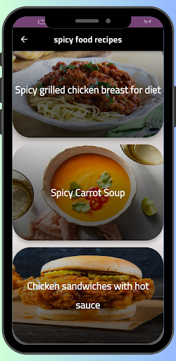 Spicy Food Recipes Screen 3