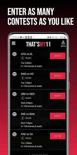 Thats My 11 - Fantasy Cricket Screen 2