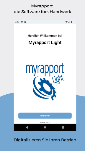 Android application Myrapport Light screenshort